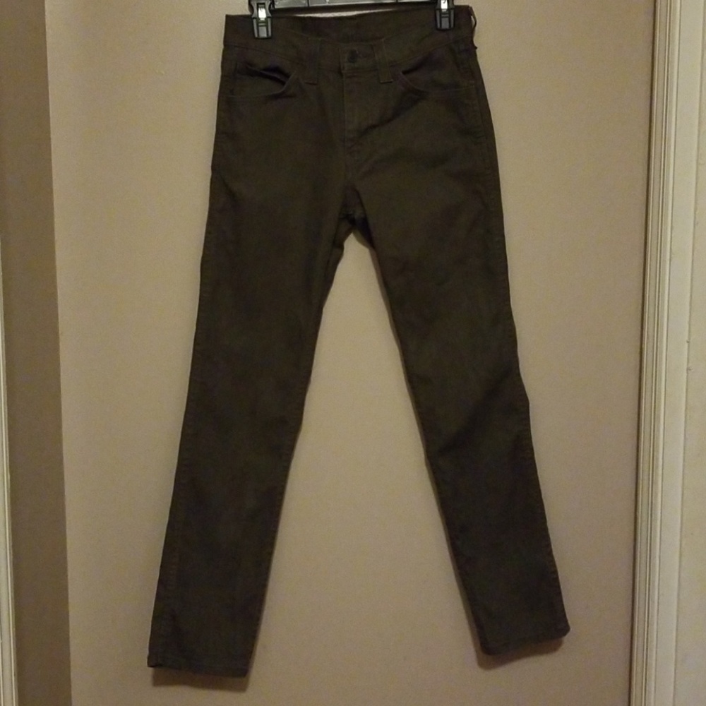 Olive green men's Levi jeans